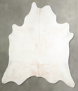Ivory with Beige XX-Large Brazilian Cowhide Rug 8'0"H x 7'3"W #A53379 by Hudson Hides