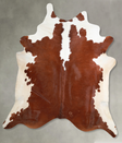 Brown and White Regular XX-Large Brazilian Cowhide Rug 8'6"H x 7'5"W #A53381 by Hudson Hides