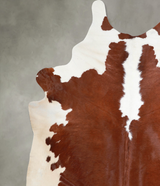 Brown and White Regular XX-Large Brazilian Cowhide Rug 8'6"H x 7'5"W #A53381 by Hudson Hides