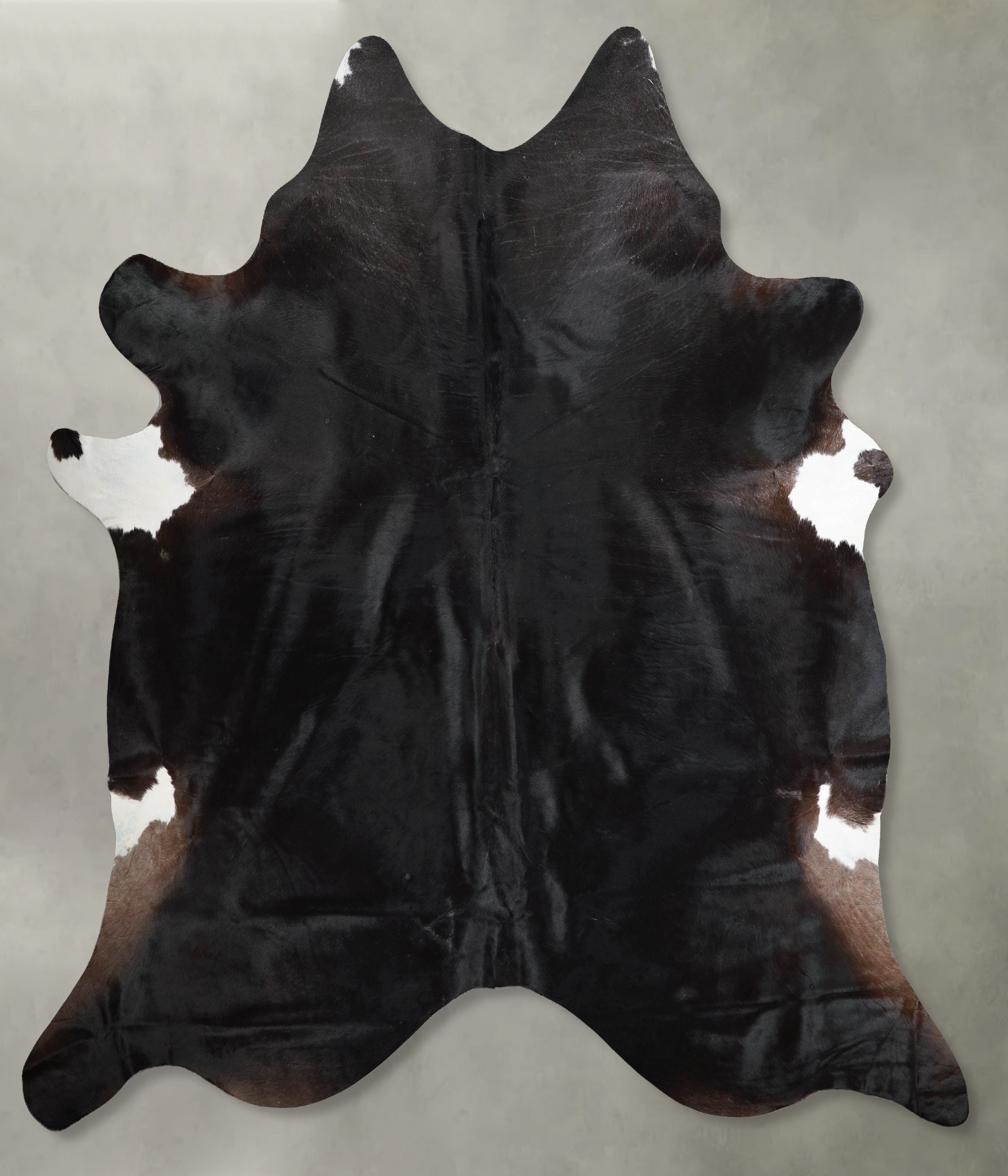 Solid Black Cowhide Rug #A53382