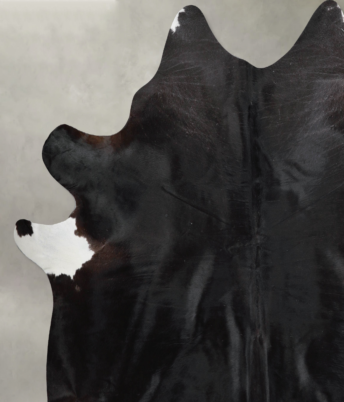 Solid Black XX-Large Brazilian Cowhide Rug 7'6"H x 7'2"W #A53382 by Hudson Hides
