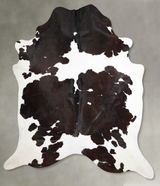 Chocolate and White XX-Large Brazilian Cowhide Rug 8'3"H x 7'5"W #A53387 by Hudson Hides