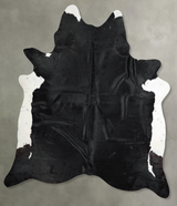 Solid Black XX-Large Brazilian Cowhide Rug 8'4"H x 6'11"W #A53389 by Hudson Hides