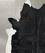 Solid Black XX-Large Brazilian Cowhide Rug 8'4"H x 6'11"W #A53389 by Hudson Hides