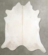 Ivory with Beige XX-Large Brazilian Cowhide Rug 8'6"H x 8'4"W #A53393 by Hudson Hides