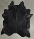 Solid Black XX-Large Brazilian Cowhide Rug 7'9"H x 7'2"W #A53394 by Hudson Hides