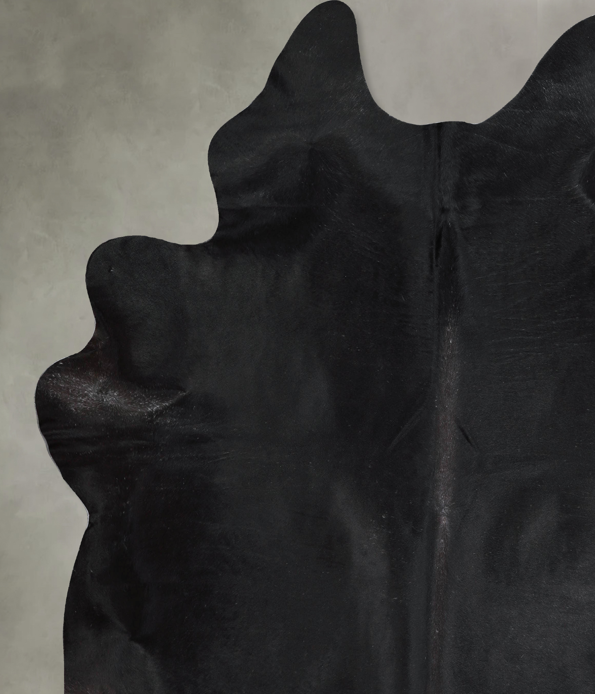 Solid Black XX-Large Brazilian Cowhide Rug 7'9"H x 7'2"W #A53394 by Hudson Hides