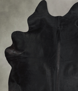 Solid Black XX-Large Brazilian Cowhide Rug 7'9"H x 7'2"W #A53394 by Hudson Hides
