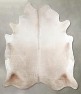 Champagne X-Large Brazilian Cowhide Rug 6'10"H x 6'1"W #A53395 by Hudson Hides
