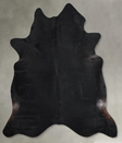 Solid Black XX-Large Brazilian Cowhide Rug 7'6"H x 6'9"W #A53396 by Hudson Hides