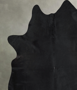 Solid Black XX-Large Brazilian Cowhide Rug 7'6"H x 6'9"W #A53396 by Hudson Hides