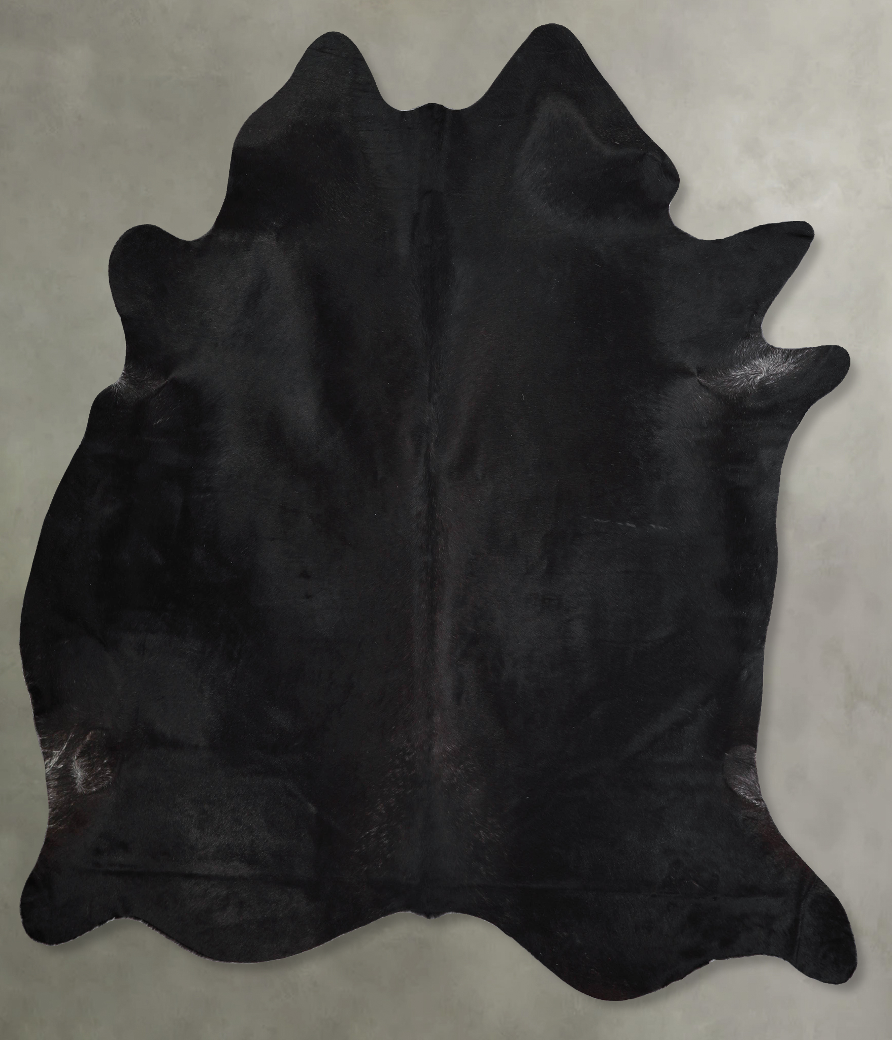 Solid Black Cowhide Rug #A53397