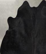 Solid Black XX-Large Brazilian Cowhide Rug 7'6"H x 6'9"W #A53397 by Hudson Hides