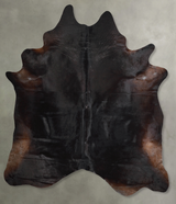 Solid Black XX-Large Brazilian Cowhide Rug 7'11"H x 6'10"W #A53399 by Hudson Hides
