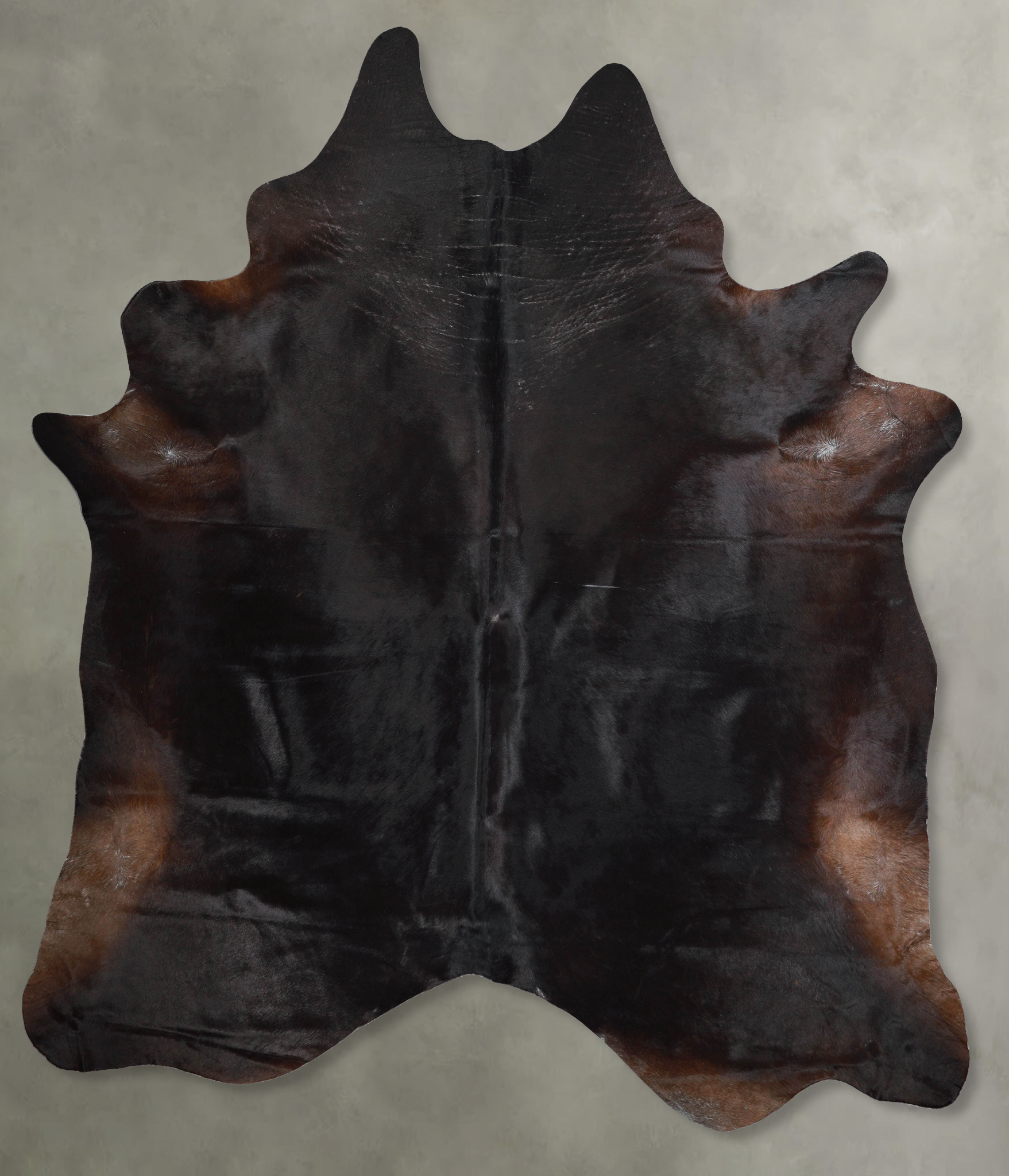 Solid Black Cowhide Rug #A53399