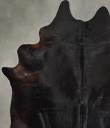 Solid Black XX-Large Brazilian Cowhide Rug 7'11"H x 6'10"W #A53399 by Hudson Hides