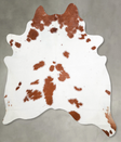 Brown and White X-Large Brazilian Cowhide Rug 7'2"H x 6'6"W #A53400 by Hudson Hides
