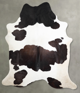 Black and White XX-Large Brazilian Cowhide Rug 8'5"H x 7'1"W #A53409 by Hudson Hides