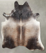 Grey with Beige XX-Large Brazilian Cowhide Rug 7'11"H x 7'1"W #A53421 by Hudson Hides