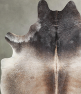 Grey with Beige XX-Large Brazilian Cowhide Rug 7'11"H x 7'1"W #A53421 by Hudson Hides