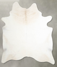 Ivory with Beige XX-Large Brazilian Cowhide Rug 7'11"H x 6'8"W #A53422 by Hudson Hides