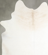 Ivory with Beige XX-Large Brazilian Cowhide Rug 7'11"H x 6'8"W #A53422 by Hudson Hides