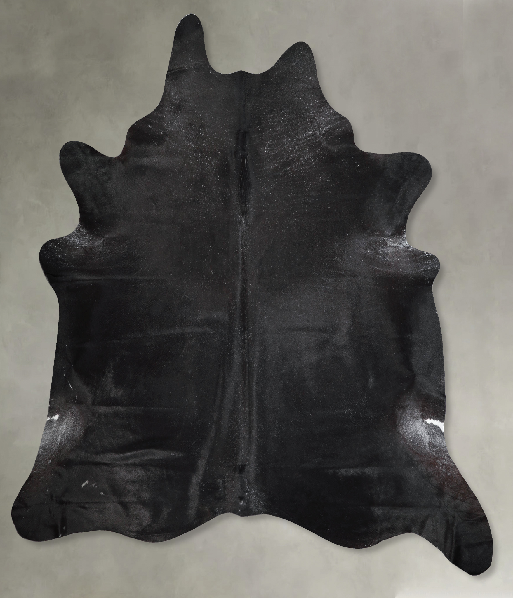 Solid Black Cowhide Rug #A53424