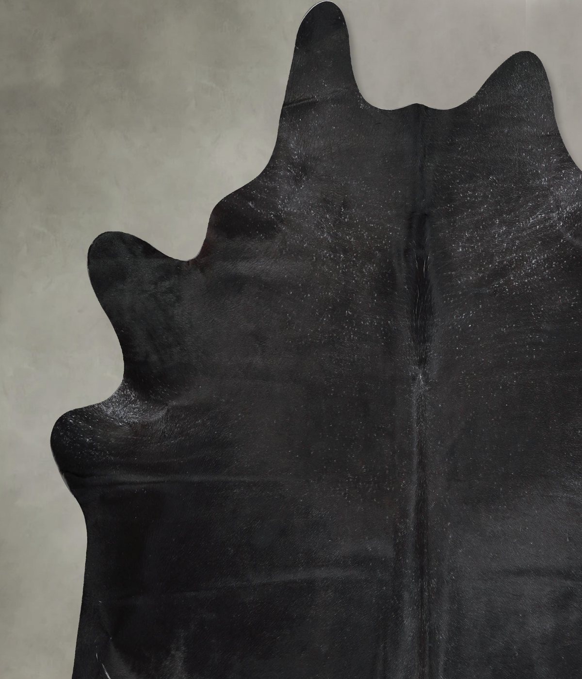 Solid Black XX-Large Brazilian Cowhide Rug 8'0"H x 7'3"W #A53424 by Hudson Hides