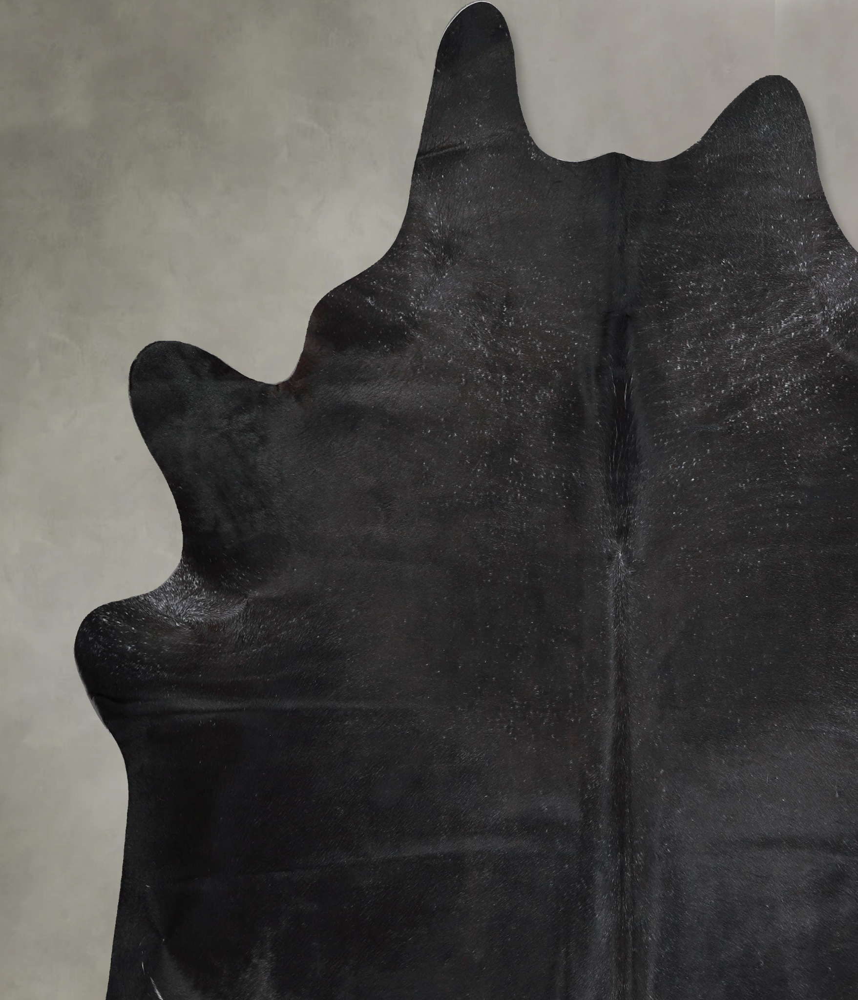 Solid Black Cowhide Rug #A53424