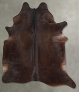 Chocolate X-Large Brazilian Cowhide Rug 7'7"H x 6'1"W #A53427 by Hudson Hides