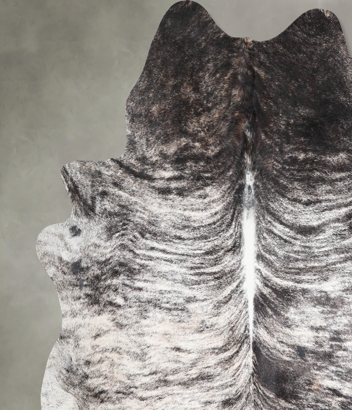 Grey Brindle XX-Large Brazilian Cowhide Rug 7'9"H x 6'10"W #A53430 by Hudson Hides
