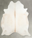 Champagne X-Large Brazilian Cowhide Rug 7'2"H x 6'5"W #A53433 by Hudson Hides