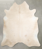 Ivory with Beige XX-Large Brazilian Cowhide Rug 7'4"H x 6'11"W #A53437 by Hudson Hides
