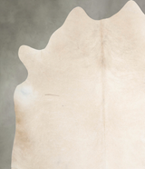 Ivory with Beige XX-Large Brazilian Cowhide Rug 7'4"H x 6'11"W #A53437 by Hudson Hides