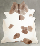 Chocolate and White XX-Large Brazilian Cowhide Rug 7'9"H x 6'11"W #A53438 by Hudson Hides