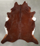 Solid Brown XX-Large Brazilian Cowhide Rug 7'9"H x 7'3"W #A53440 by Hudson Hides