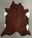 Solid Brown XX-Large Brazilian Cowhide Rug 7'5"H x 7'1"W #A53441 by Hudson Hides