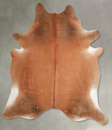 Solid Brown XX-Large Brazilian Cowhide Rug 8'6"H x 7'8"W #A53442 by Hudson Hides
