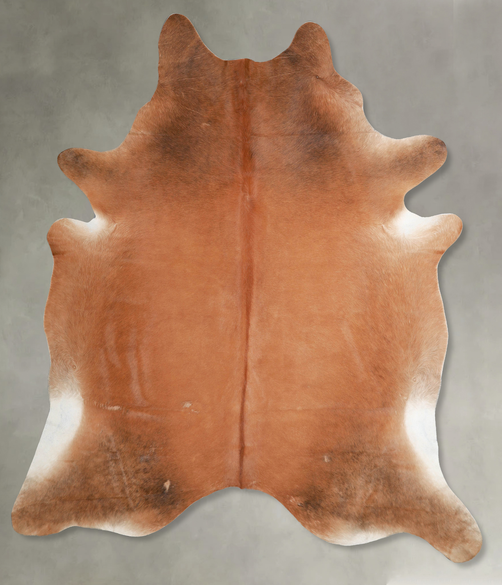 Solid Brown Cowhide Rug #A53442