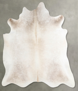 Grey with Beige X-Large Brazilian Cowhide Rug 6'9"H x 6'11"W #A53443 by Hudson Hides
