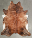 Medium Brindle XX-Large Brazilian Cowhide Rug 8'0"H x 7'1"W #A53446 by Hudson Hides