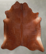 Solid Brown X-Large Brazilian Cowhide Rug 6'10"H x 6'6"W #A53449 by Hudson Hides