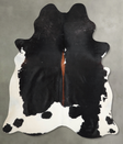 Black and White X-Large Brazilian Cowhide Rug 7'4"H x 6'3"W #A53451 by Hudson Hides
