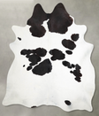 Black and White XX-Large Brazilian Cowhide Rug 8'1"H x 6'9"W #A53452 by Hudson Hides