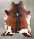 Chocolate and White XX-Large Brazilian Cowhide Rug 7'8"H x 6'11"W #A53456 by Hudson Hides