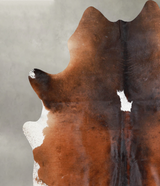 Chocolate and White XX-Large Brazilian Cowhide Rug 7'8"H x 6'11"W #A53456 by Hudson Hides