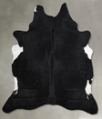 Solid Black XX-Large Brazilian Cowhide Rug 8'7"H x 7'6"W #A53457 by Hudson Hides