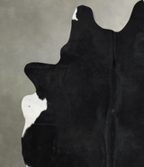 Solid Black XX-Large Brazilian Cowhide Rug 8'7"H x 7'6"W #A53457 by Hudson Hides