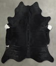 Solid Black XX-Large Brazilian Cowhide Rug 7'11"H x 7'10"W #A53461 by Hudson Hides