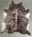 Dark Brindle XX-Large Brazilian Cowhide Rug 7'9"H x 6'7"W #A53463 by Hudson Hides